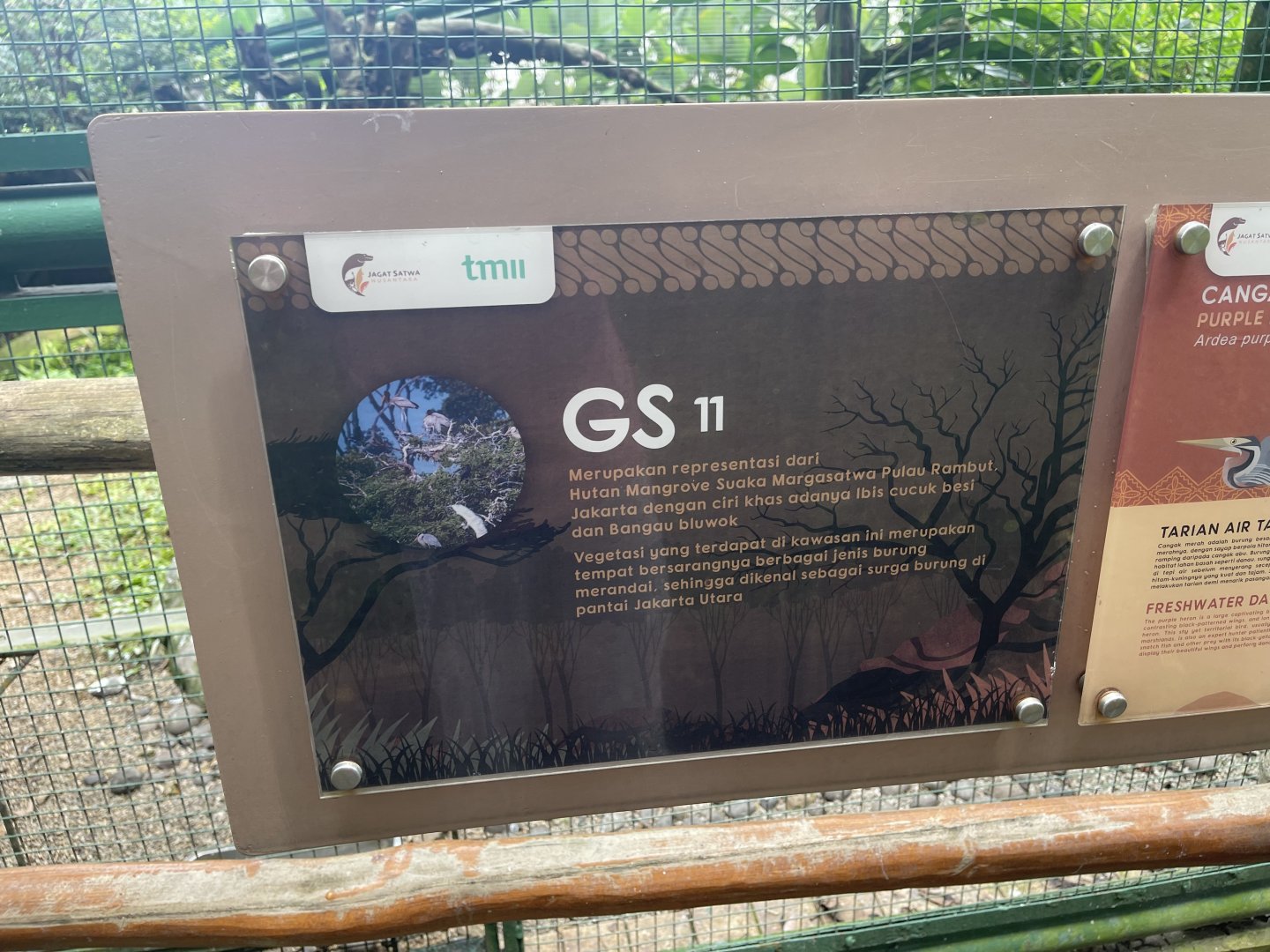 greater sunda - aviary no. 11 signage - taman burung
