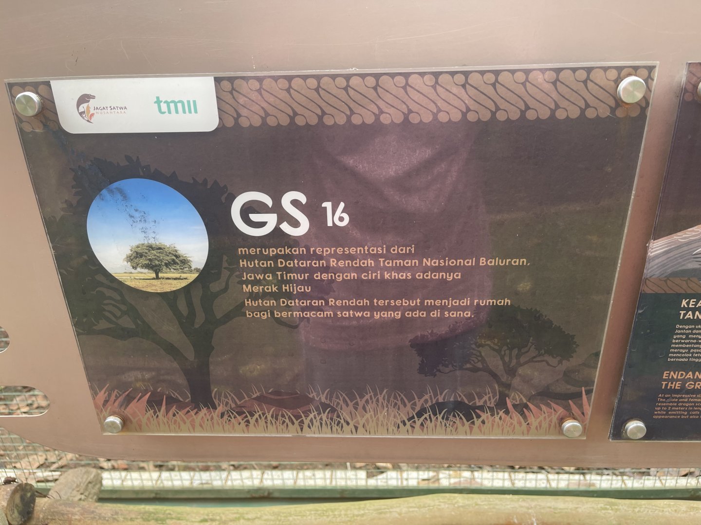 greater sunda - aviary no. 16 signage - taman burung