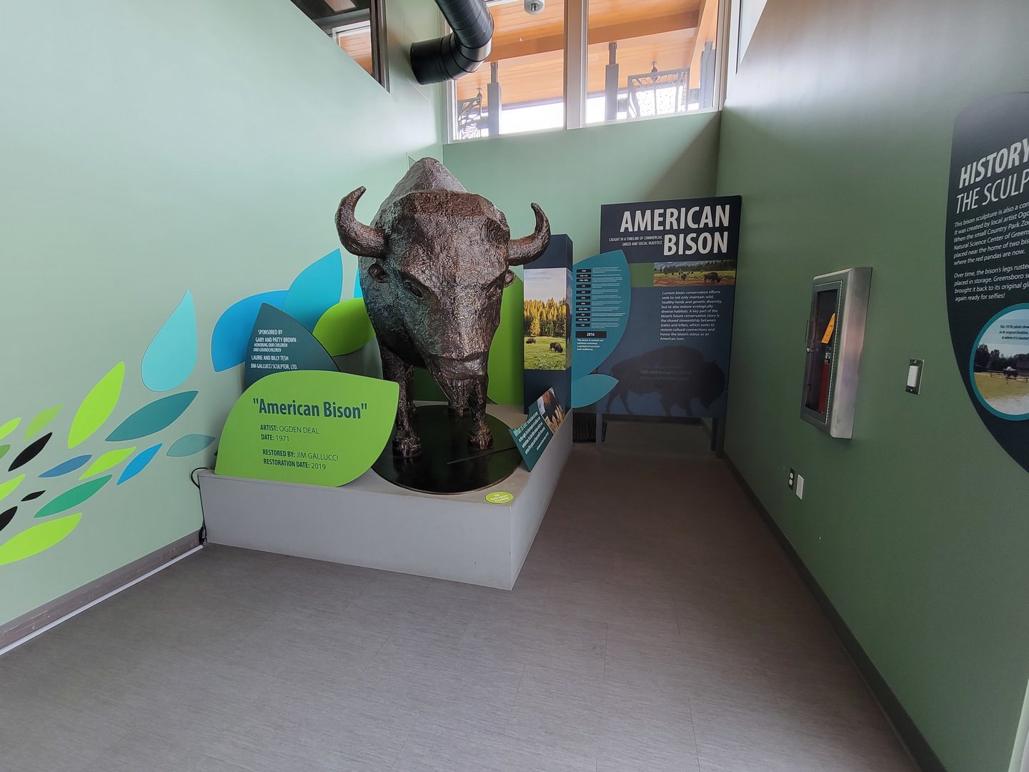 Greensboro 2/2023 - Animal Hospital, Bison art and info