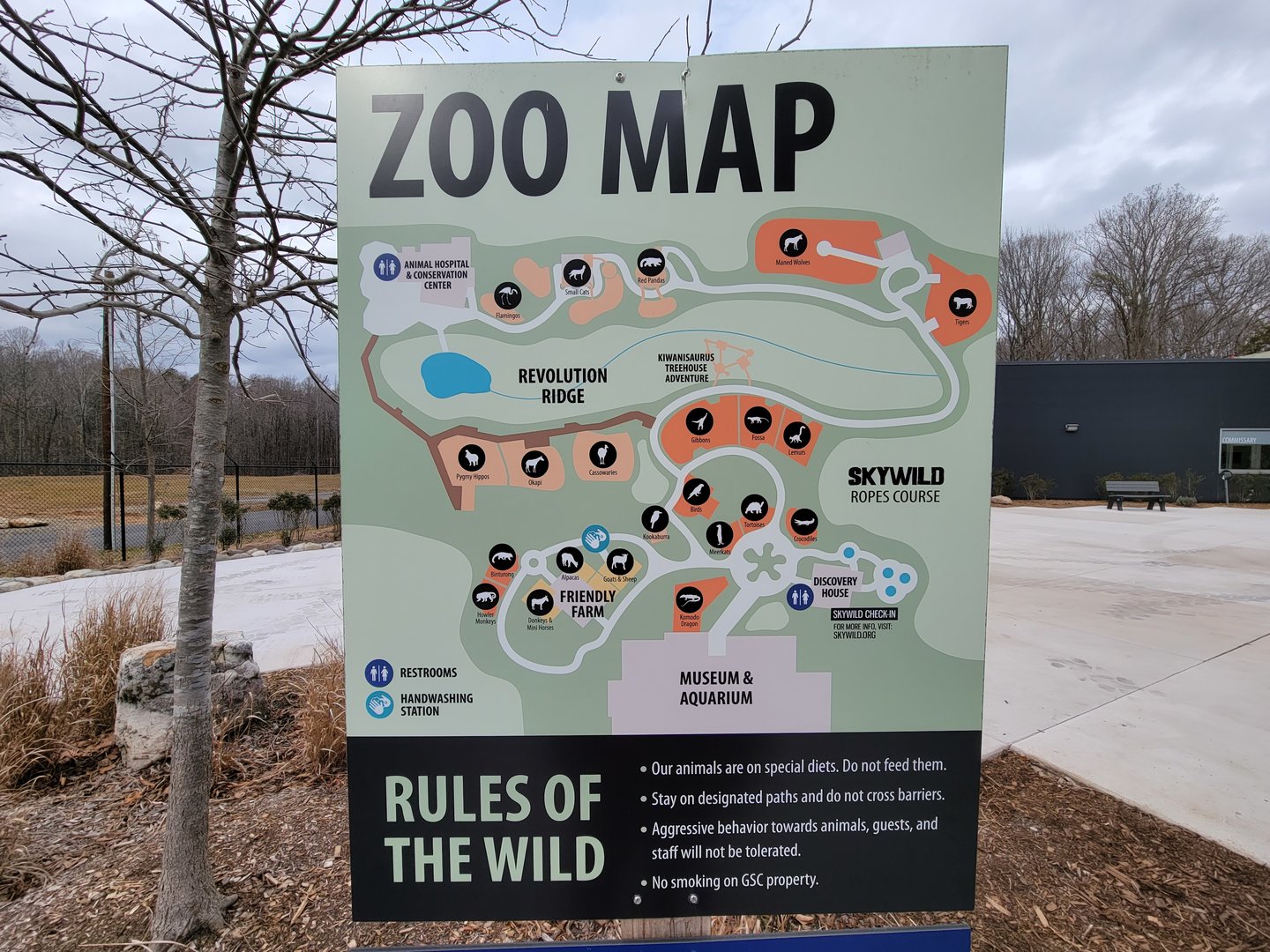 Greensboro 2/2023 - Zoo map