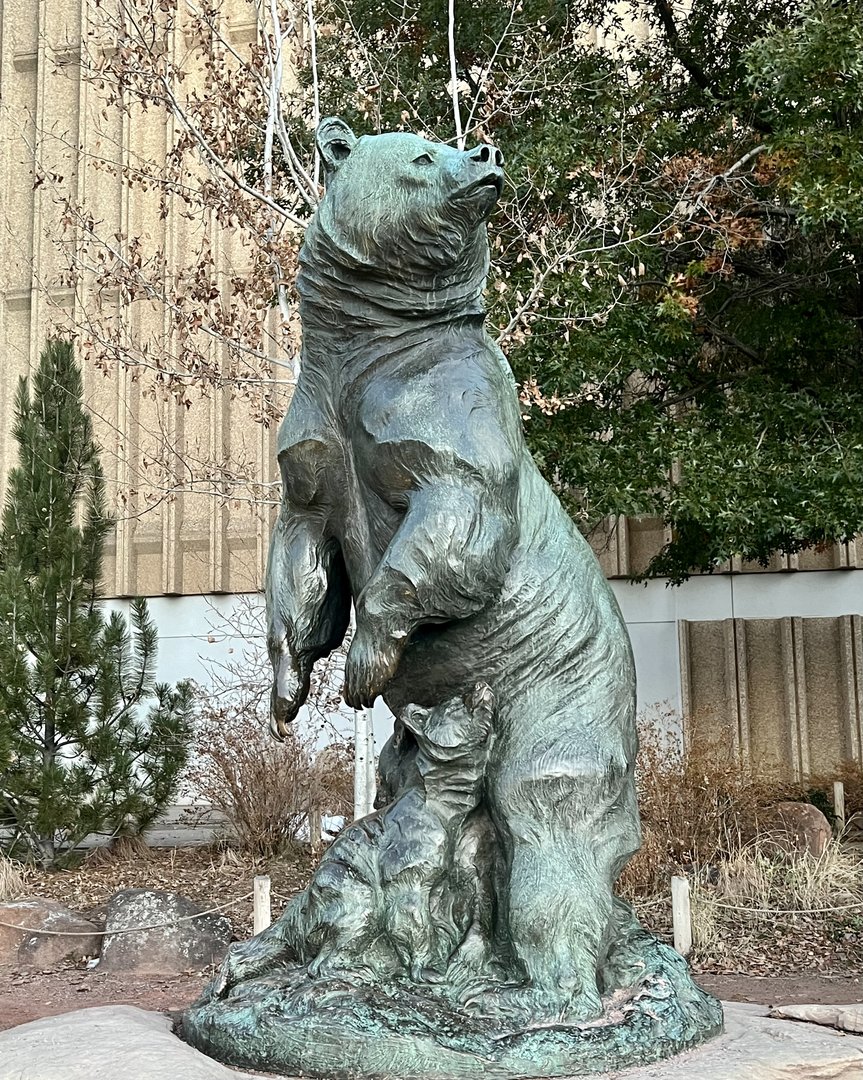 Grizzly Statue on the Grounds
