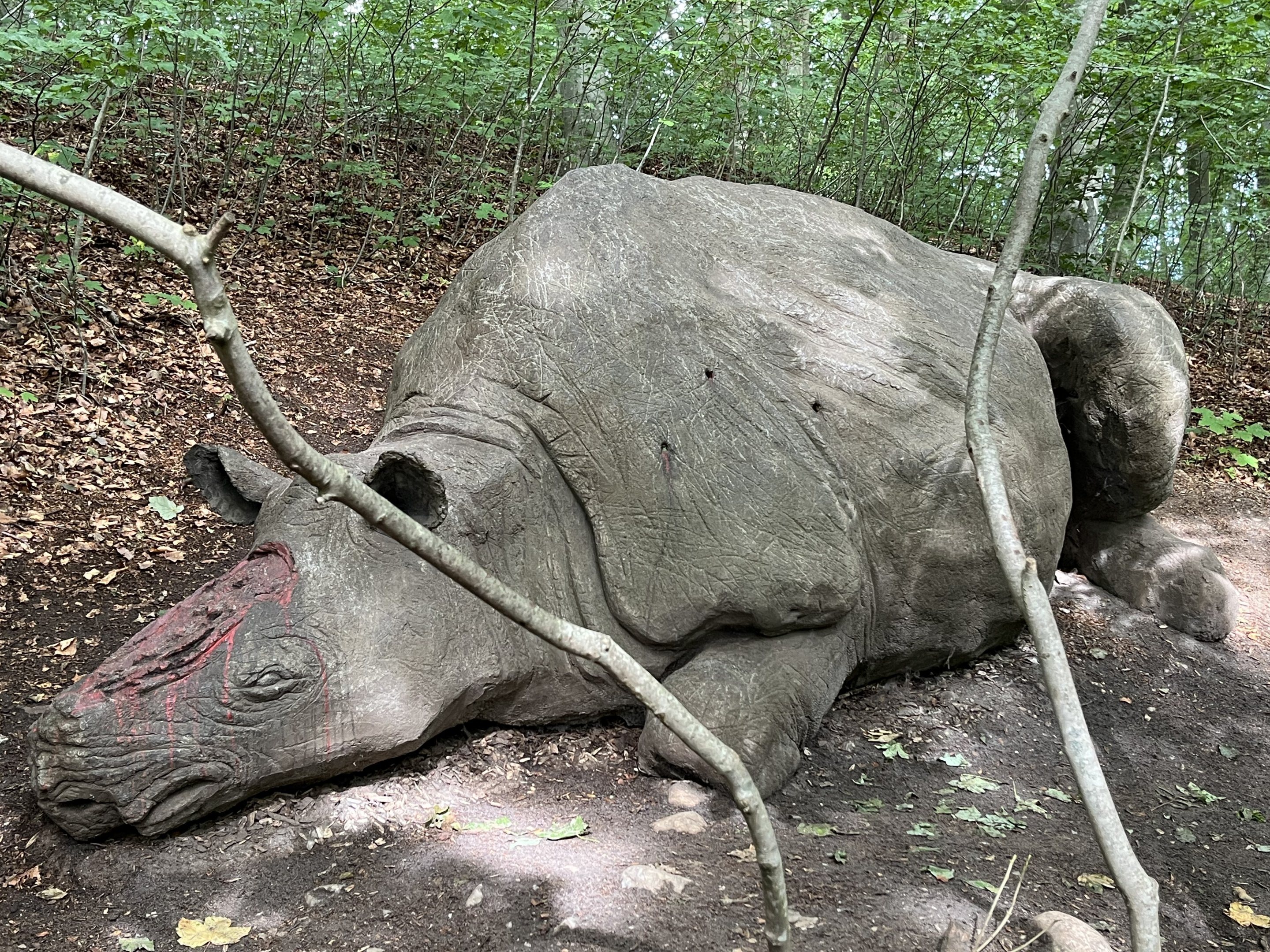 Gruesome Rhino Statue
