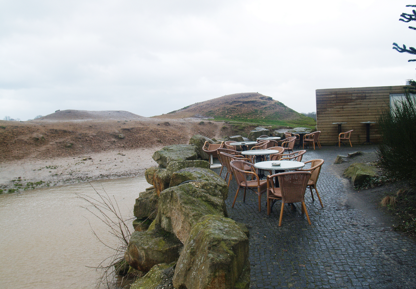 Guanaco paddock and eating area, 2008-03-01