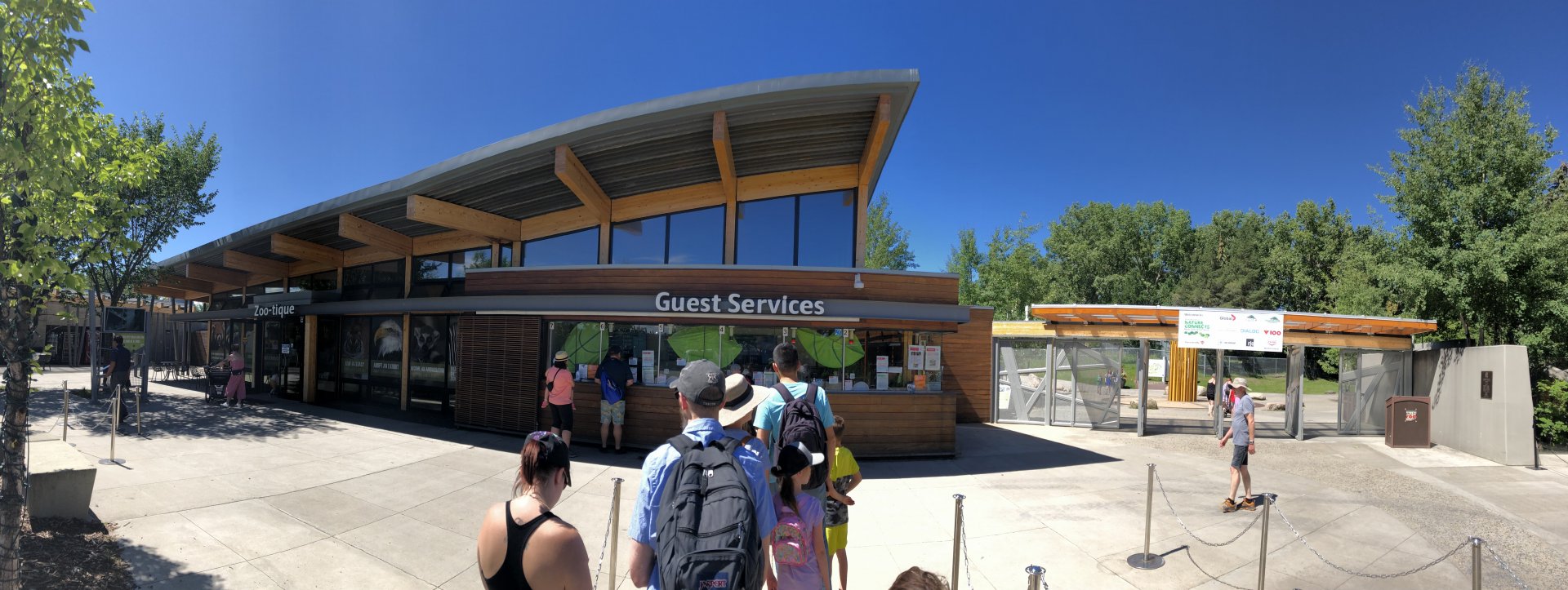 Guest Services and Entrance Gates at Edmonton Valley Zoo (July 2022)