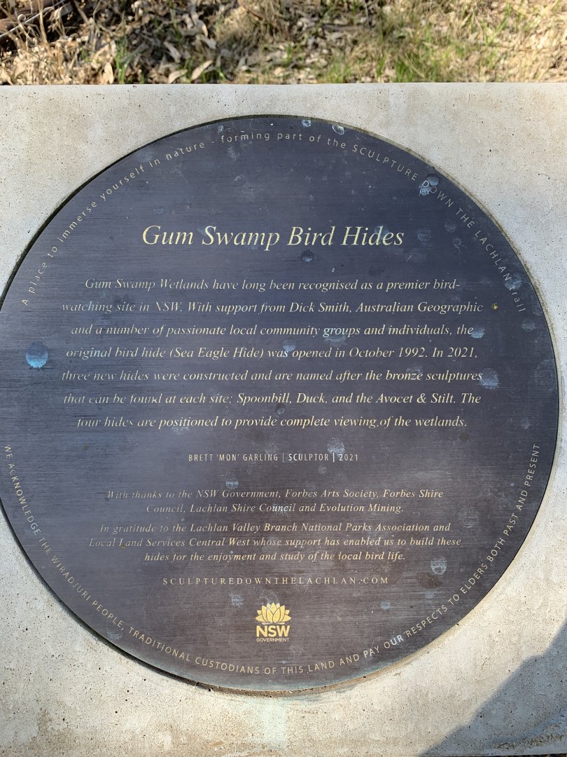 Gum Swamp Hide Signage