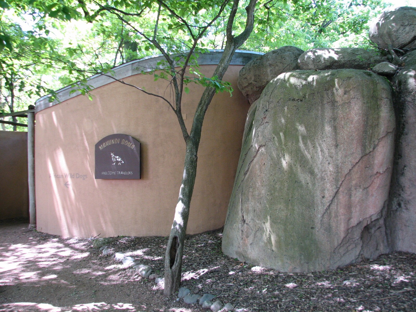 Habitat Africa! The Savannah - African Wild Dog Exhibit Viewing Shelter