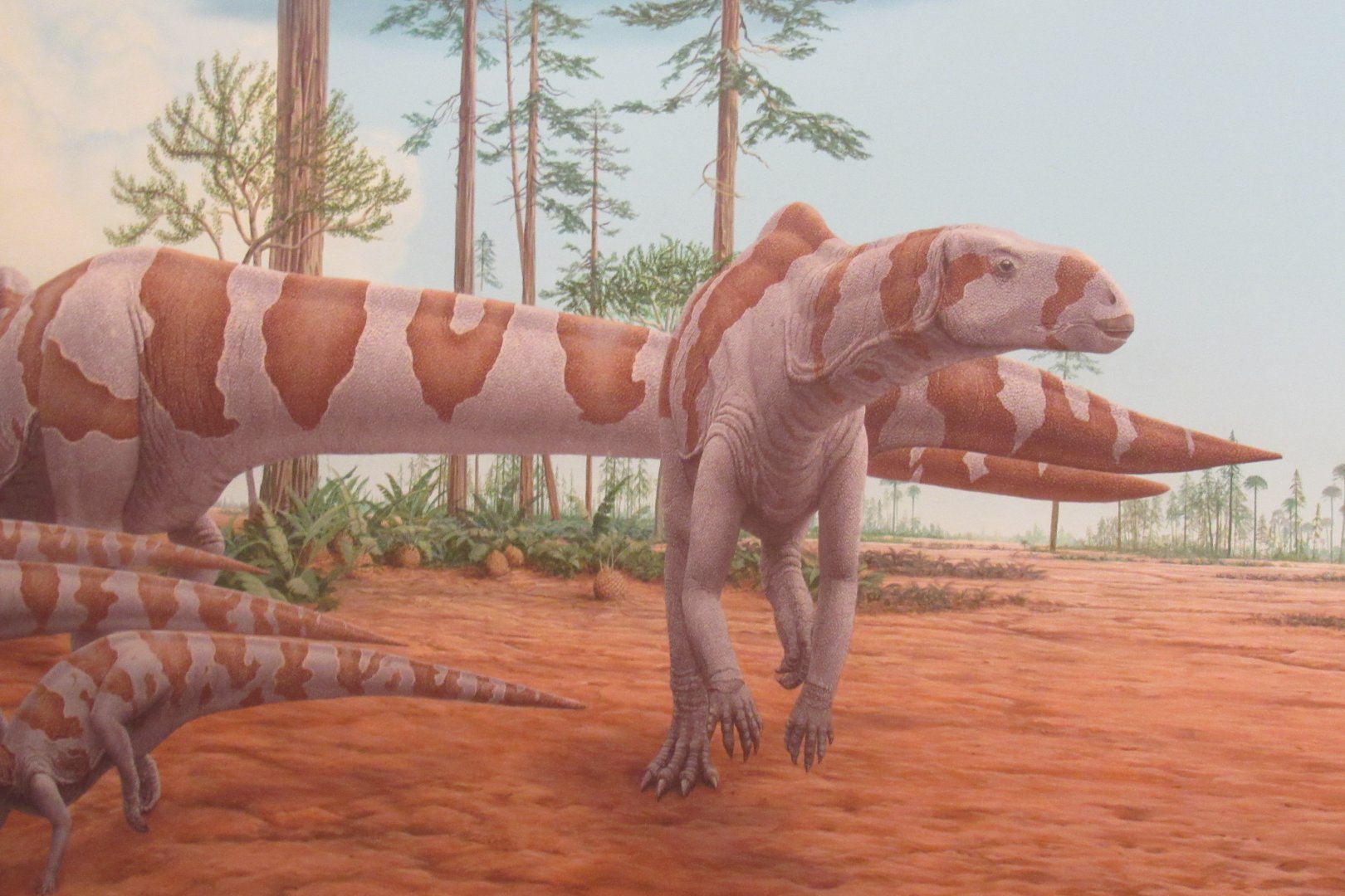 hadrosaur mural