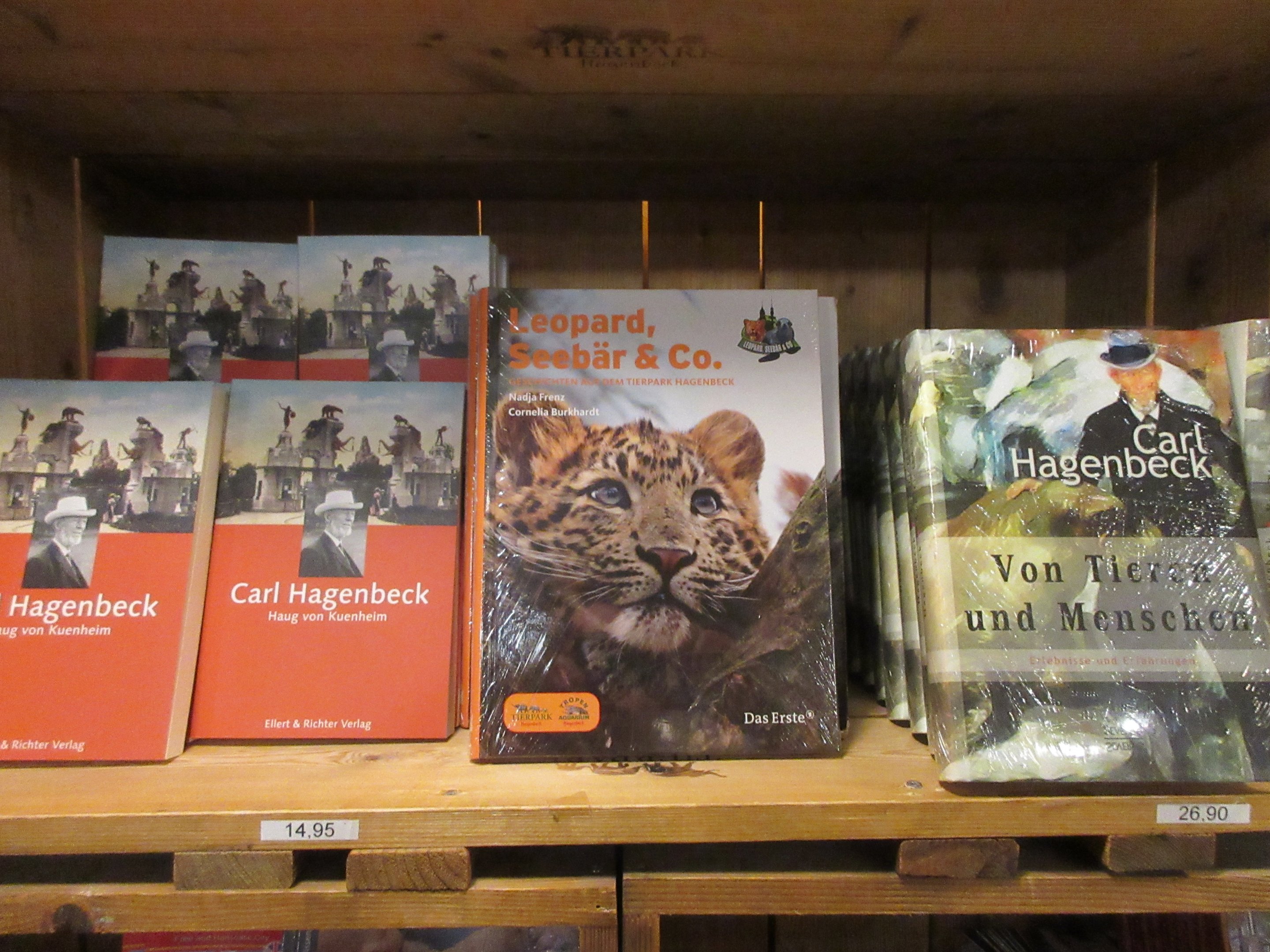 Hagenbeck books in gift shop (all in German)