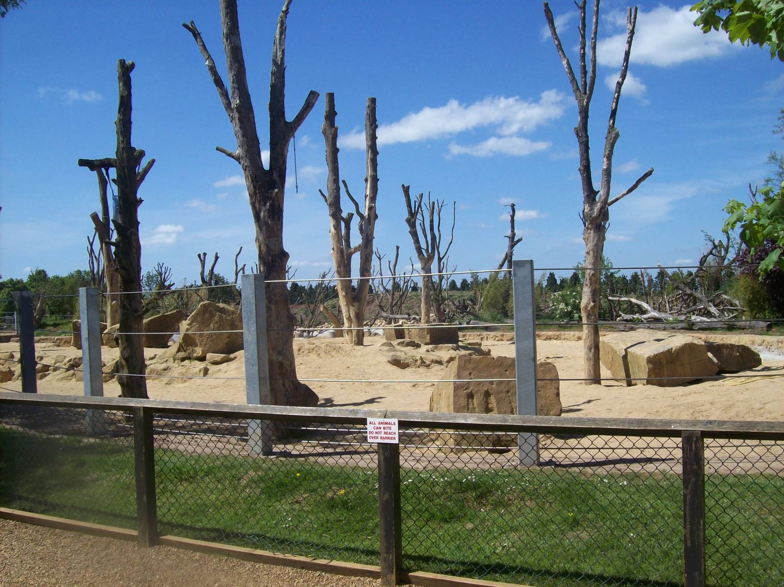 half of the elephant enclosure
