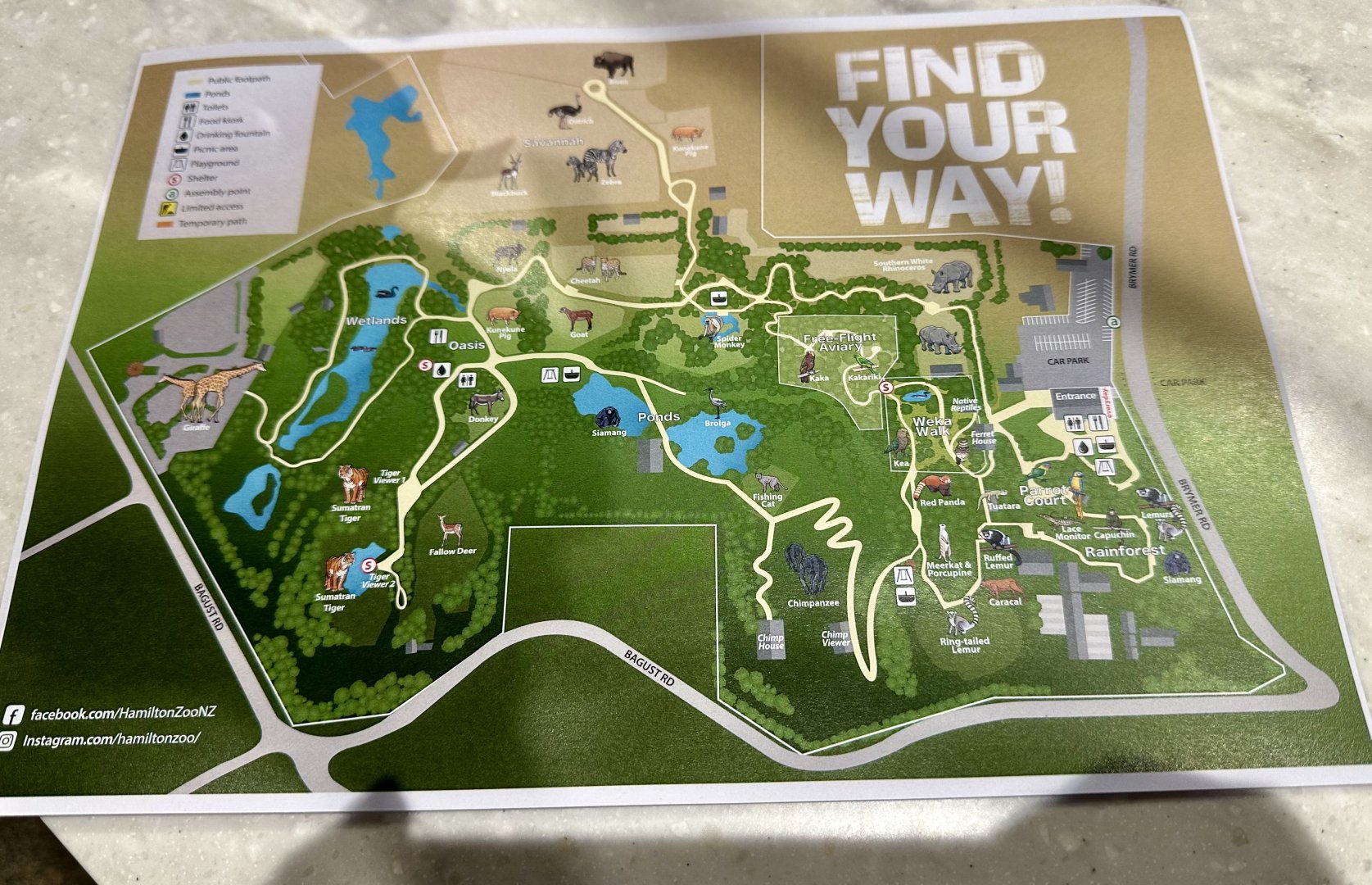 Hamilton Zoo Map (2025)