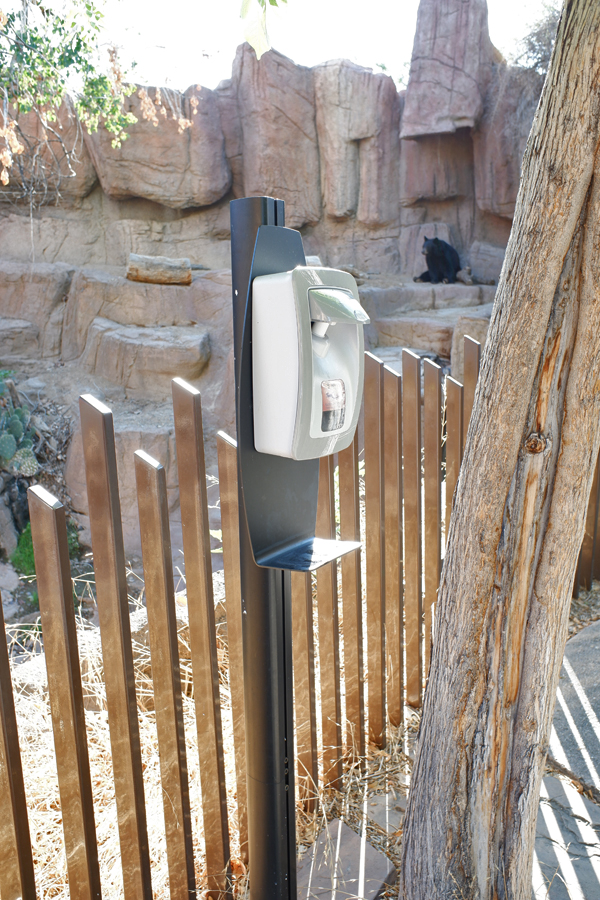 Hand Sanitizer at bear exhibit