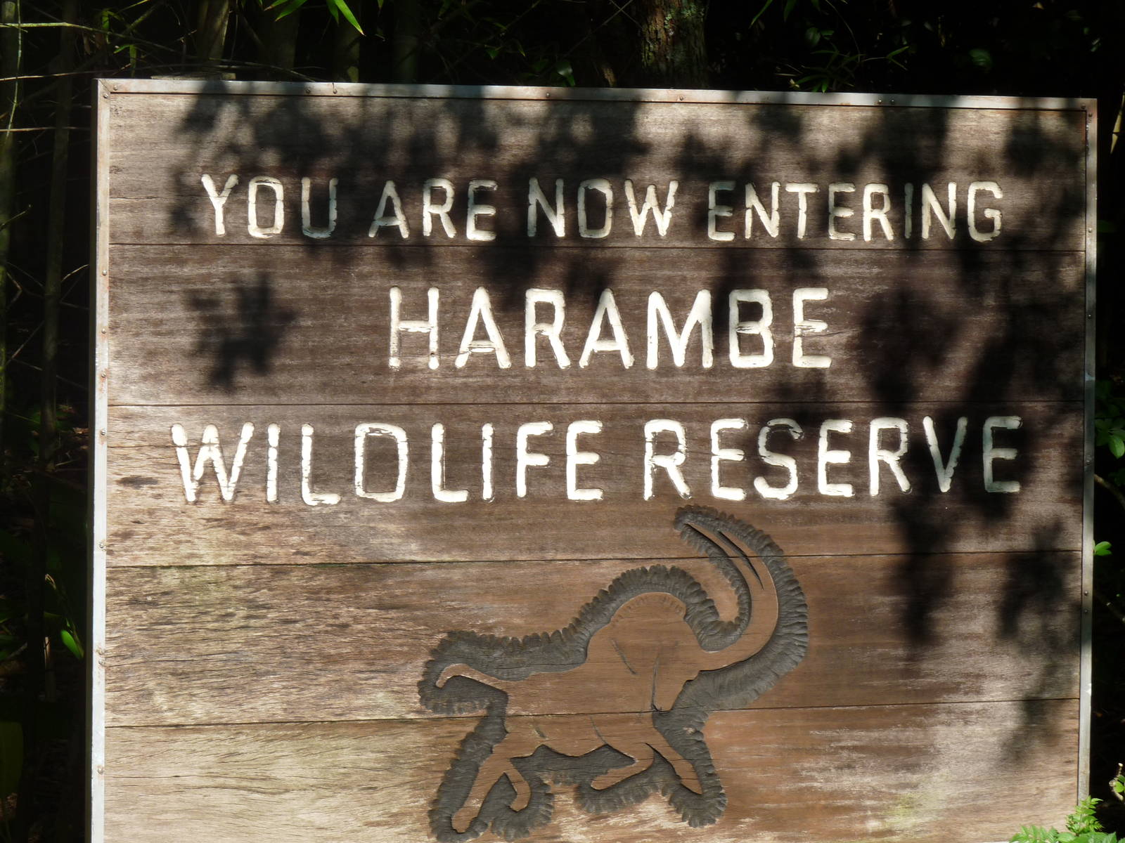 HARAMBER WILDLIFE RESERVE Sign