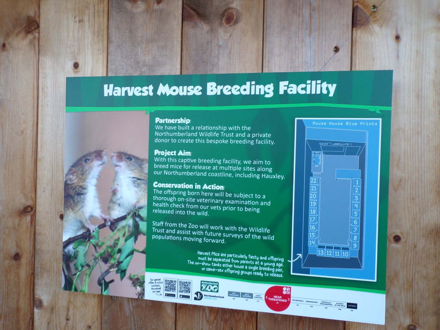 Harvest mouse breeding facility signage 14.10.23