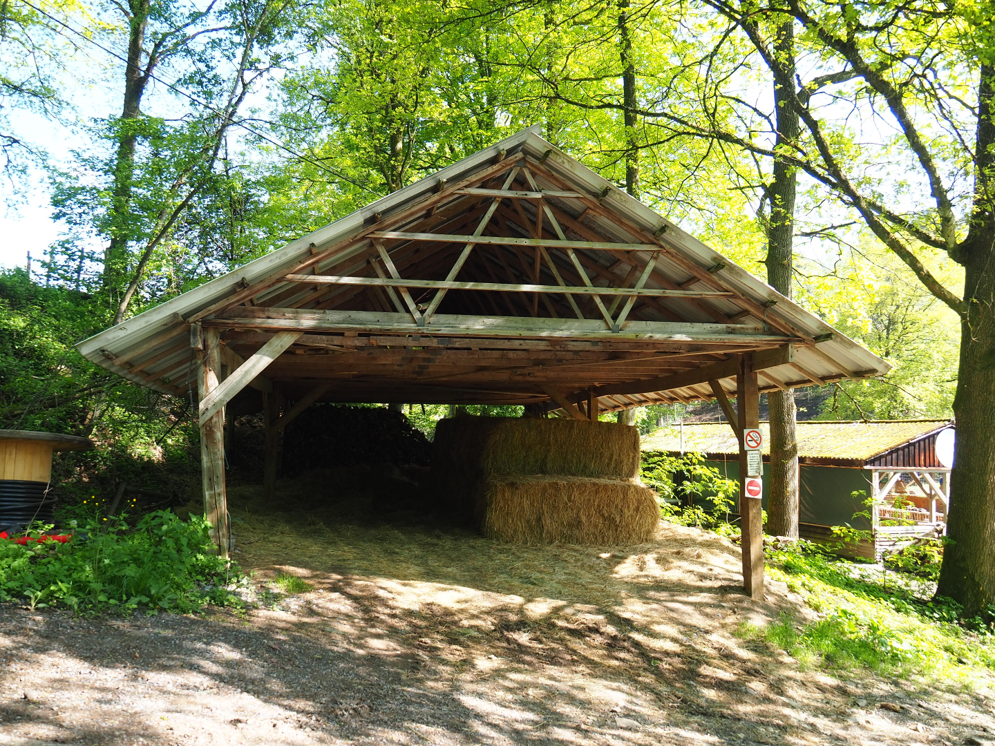 Hay and straw storage shed, 2021-05-29