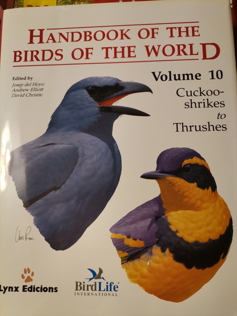 HBW 10, Cuckoo-shrikes to Thrushes