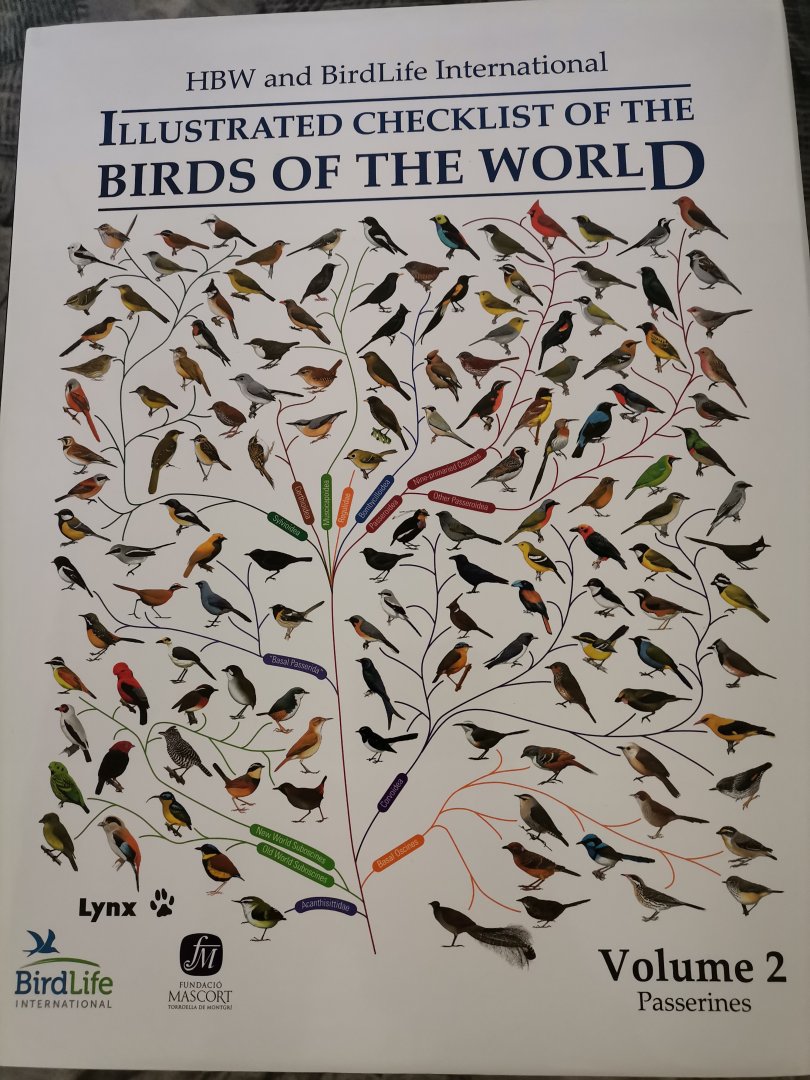 HBW and BirdLife International Illustrated Checklist of the Birds of the World Volume 2: Passerines
