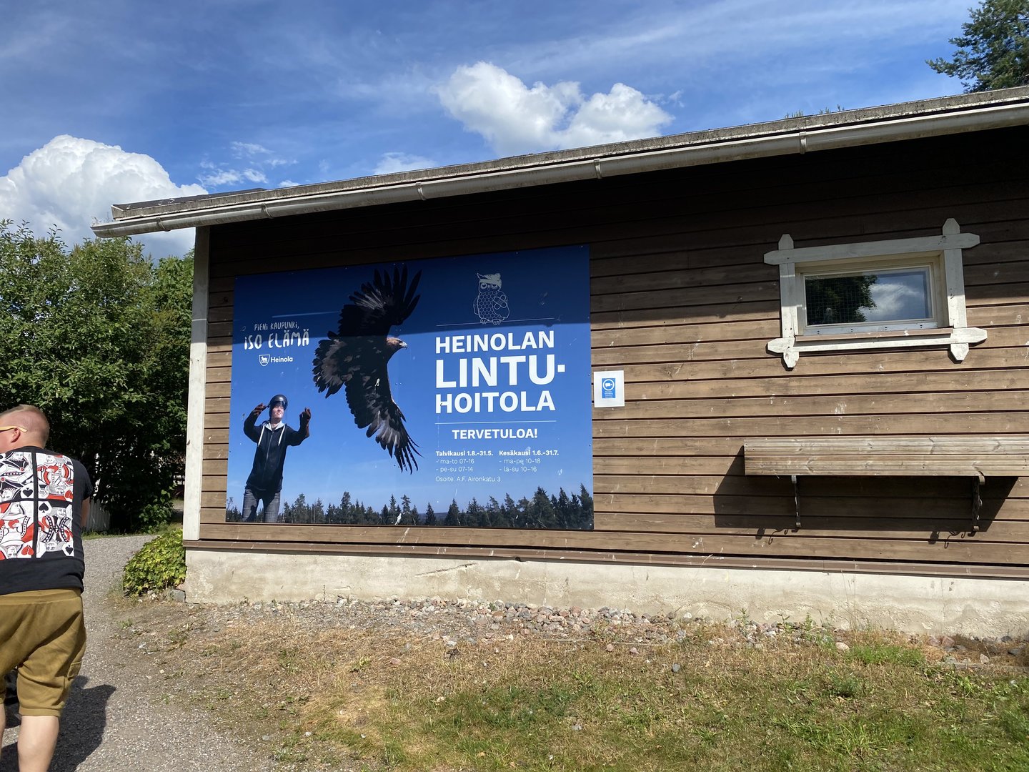 Heinolan lintuhoitola ("Heinola bird sanctuary", previously known as Heinolan lintutarha) entrance