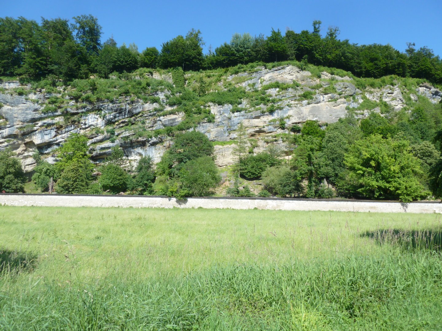Hellbrunner cliff with castle wall