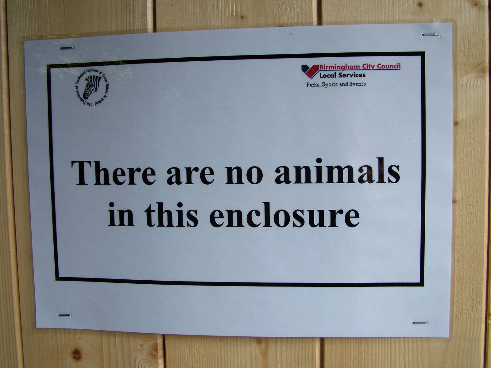 Helpful label at Birmingham Nature Centre 28/02/10
