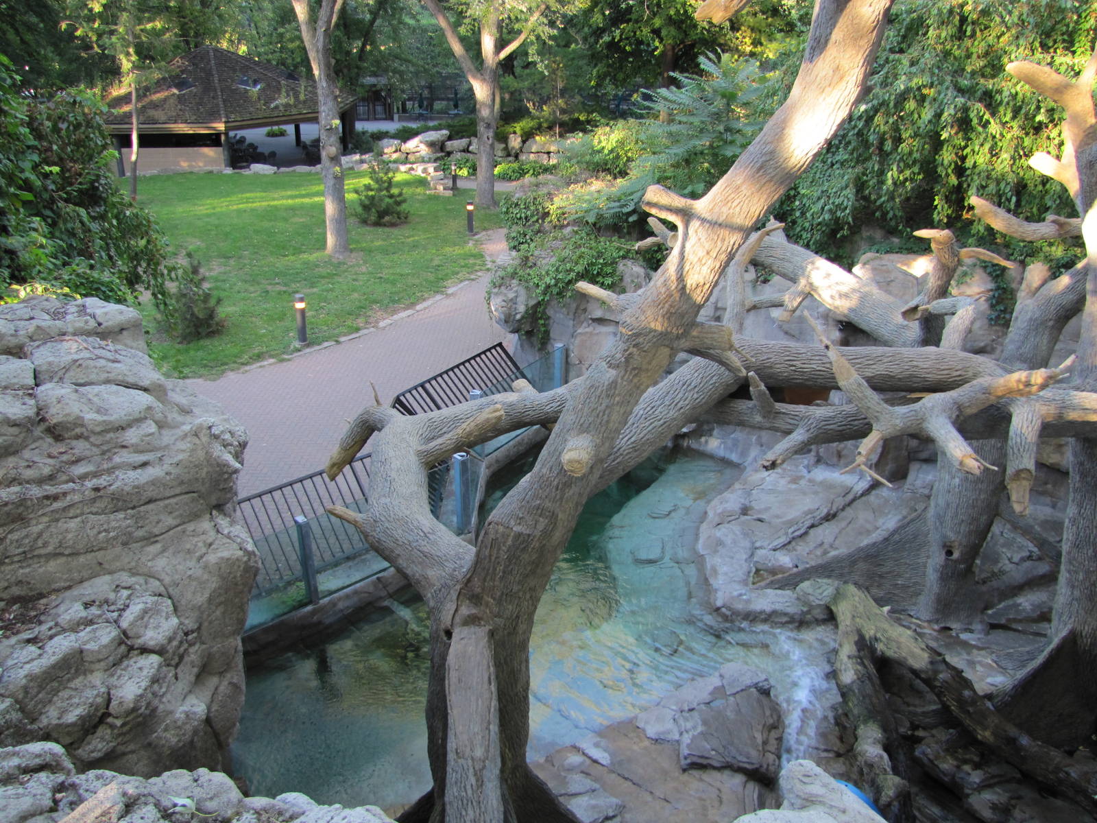 Henry Doorly Zoo 2010 - View over Malayan Sun Bear exhibit in Bear Canyon