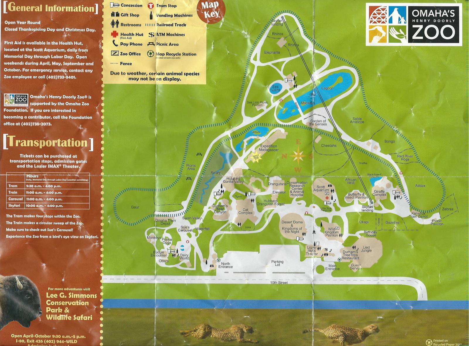 Henry Doorly Zoo Map - 2010