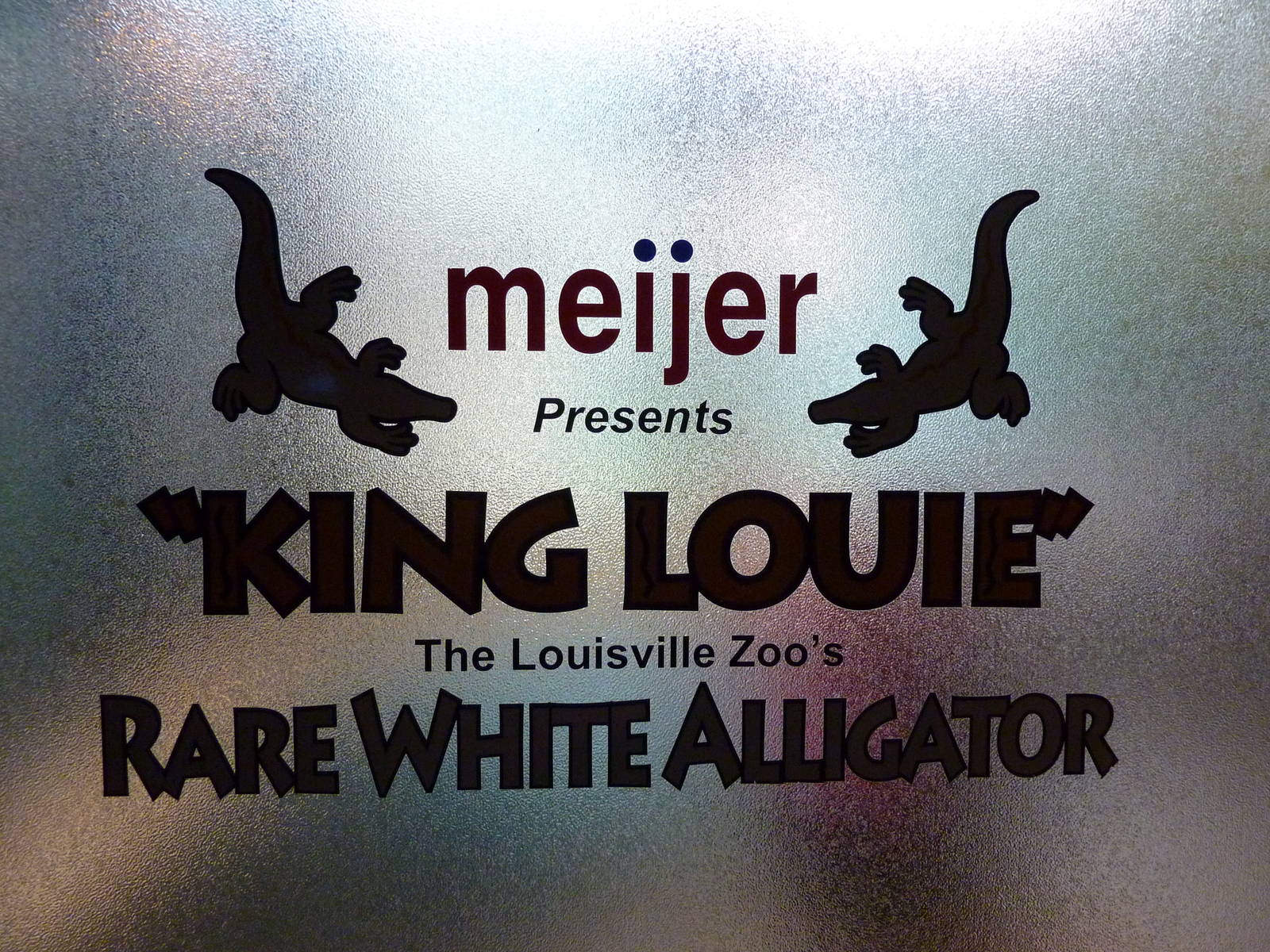 HerpAquarium - White Alligator Sign