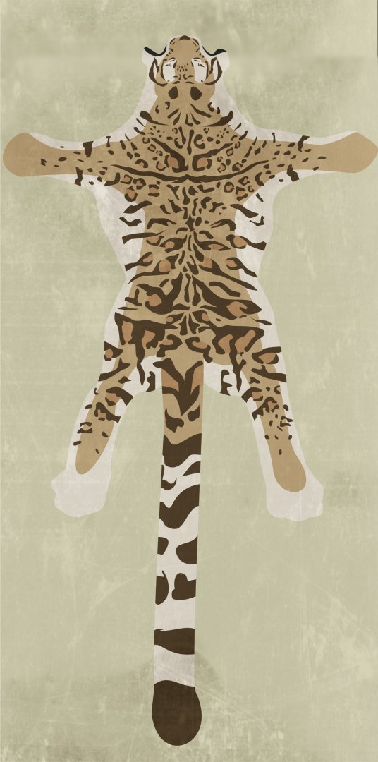 Hide of amur tiger/leopard