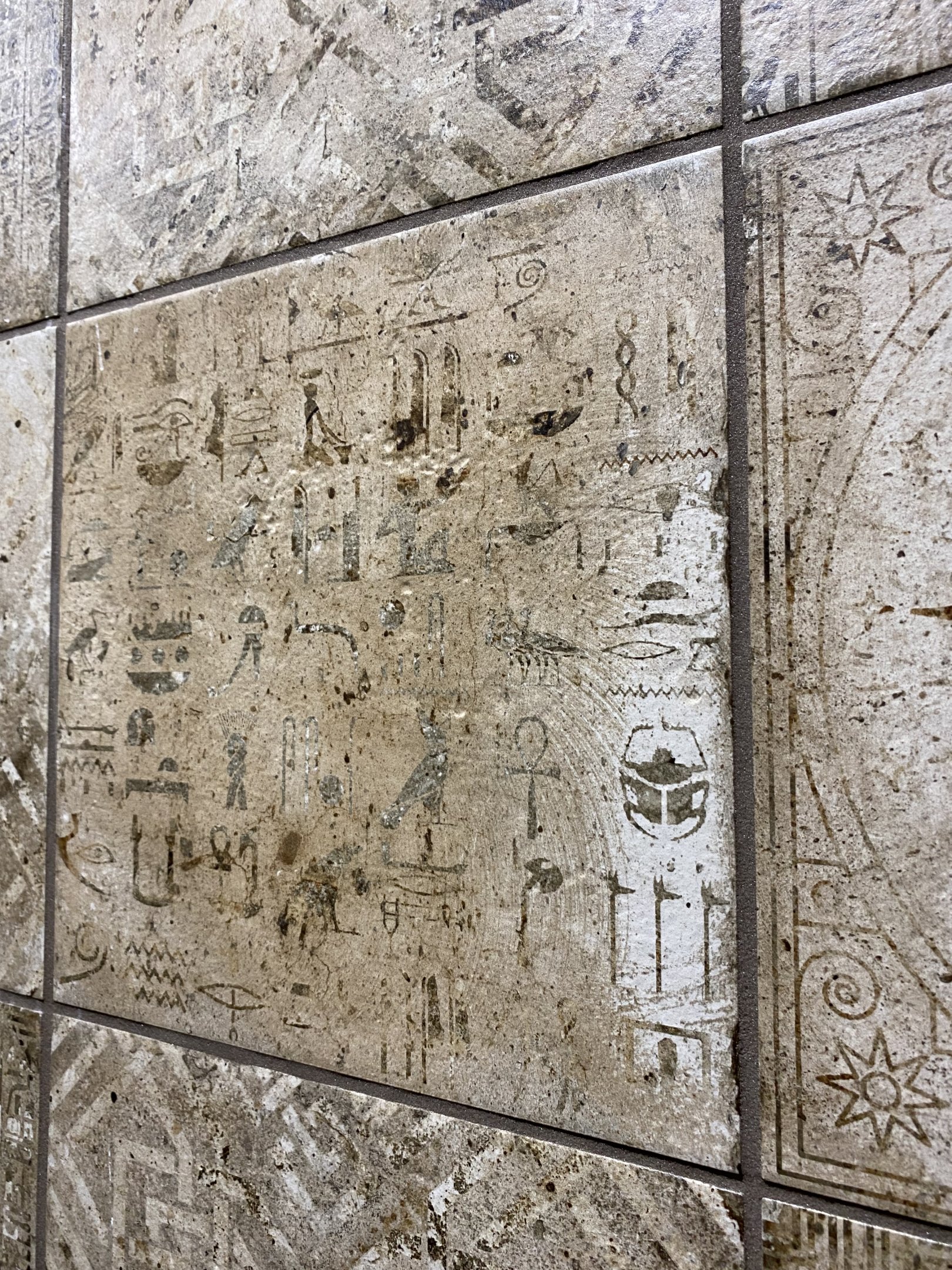 Hieroglyphs in Restroom