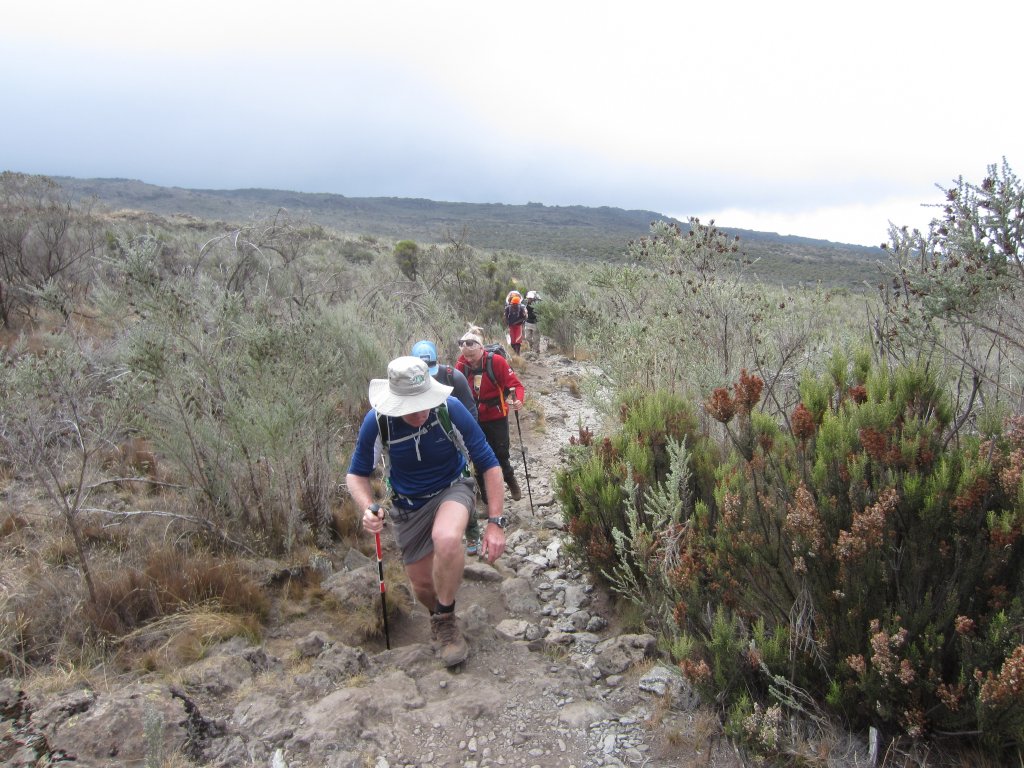 Hiking upwards on Day 2