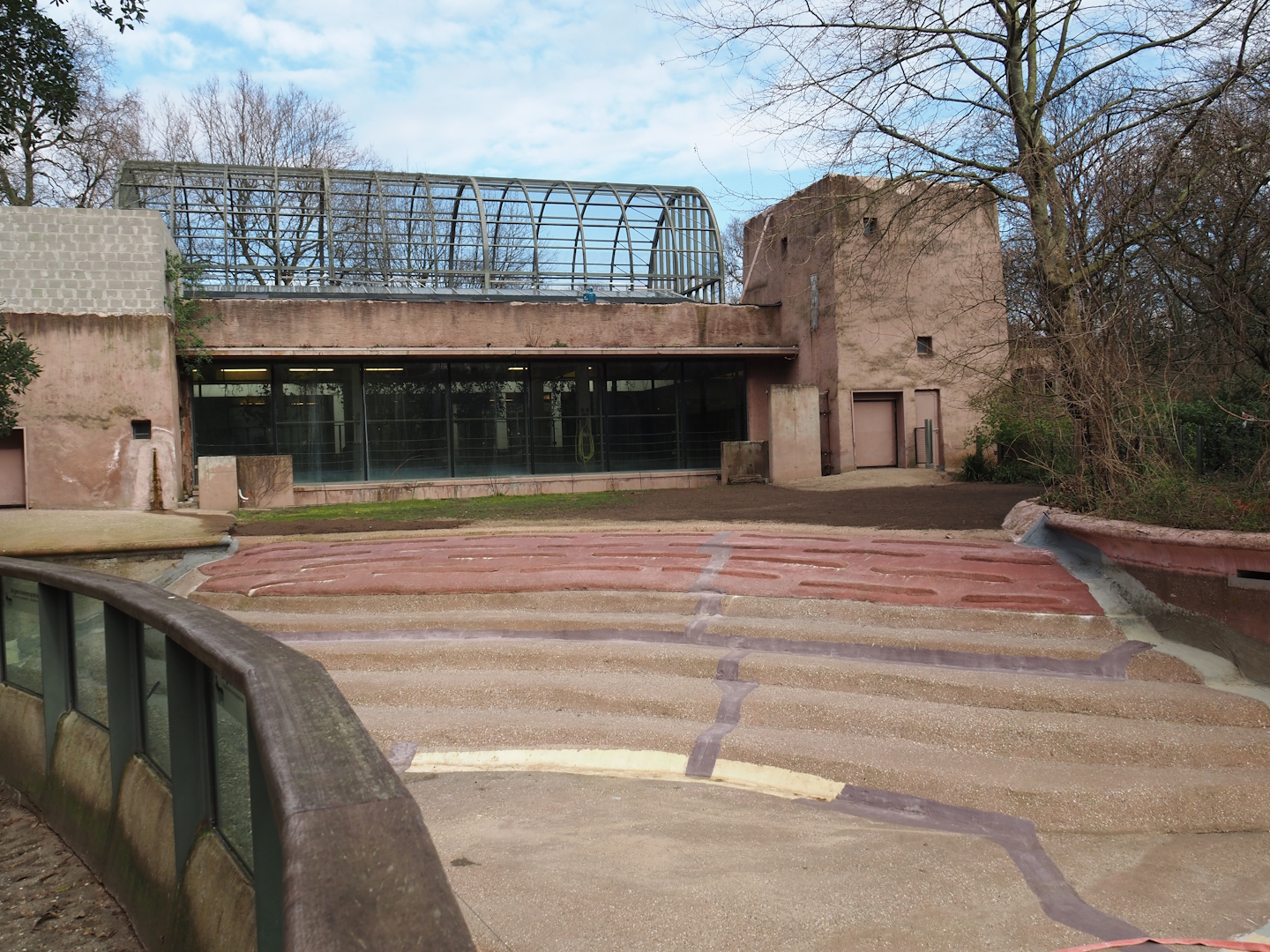 HIppopotamus pool empty for maintenance, 2024-03-09