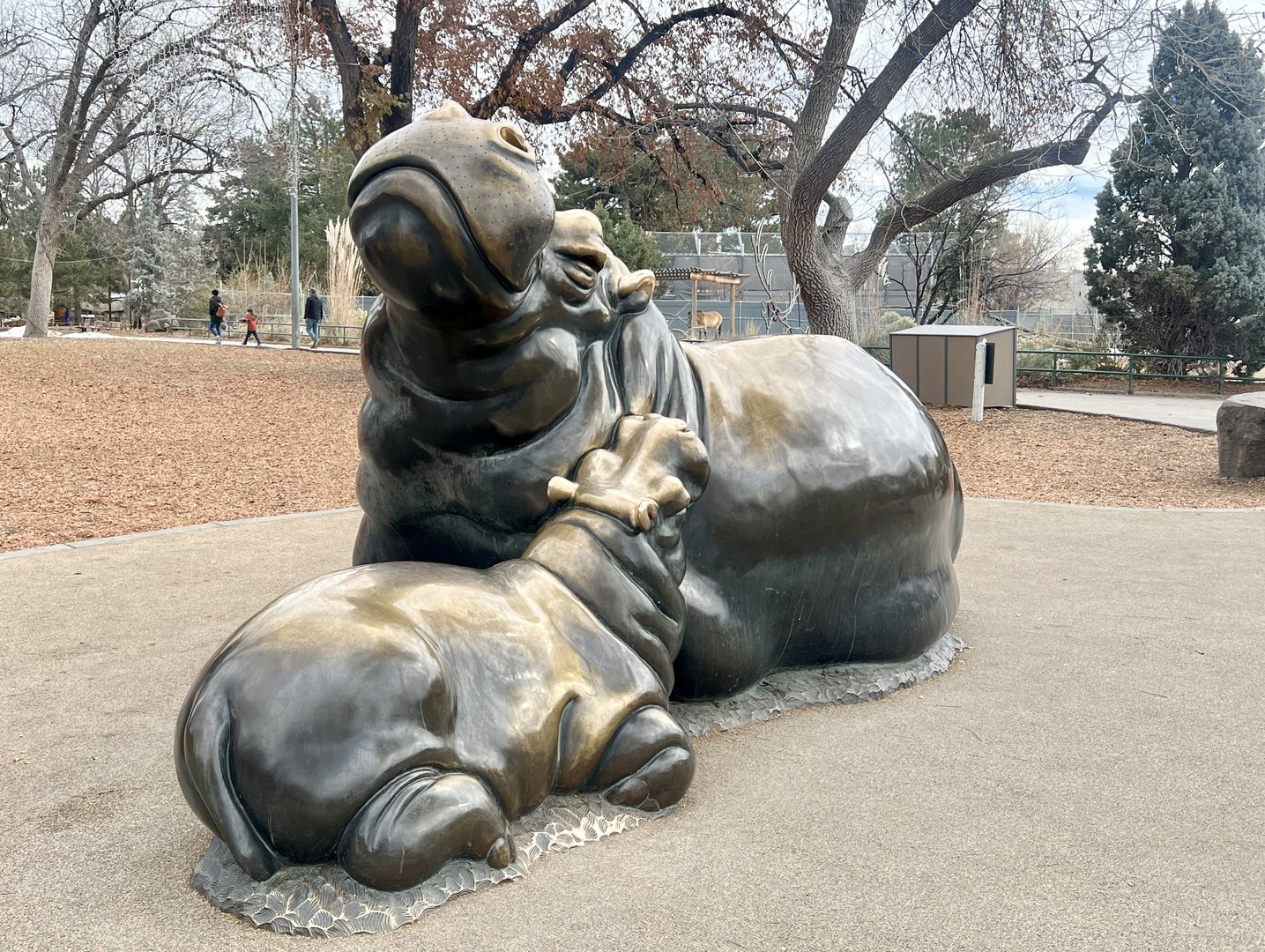 Hippopotamus Statue 1% of the time.  The is a beloved piece of art.