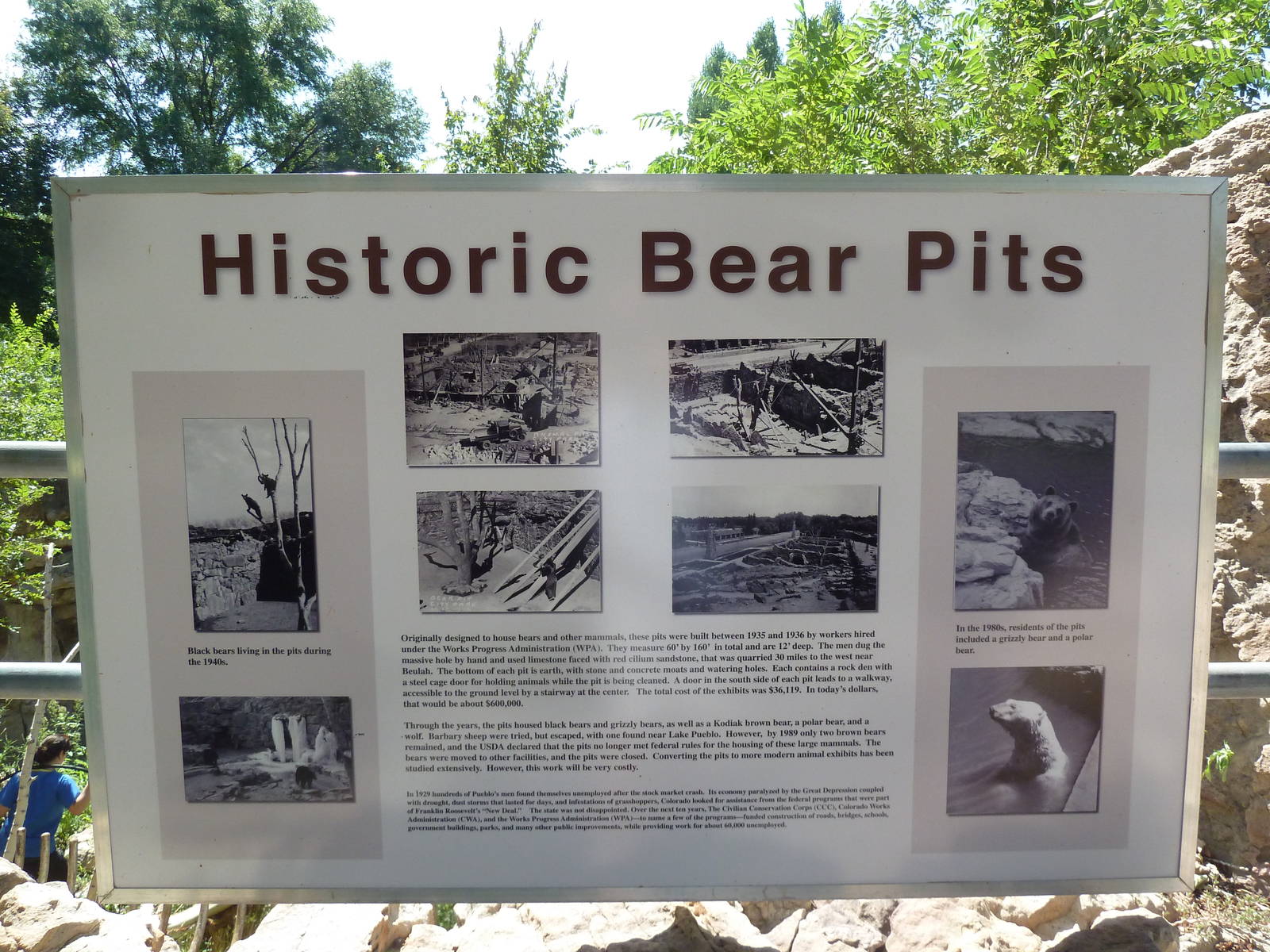 Historic Bear Pits - Informational Sign