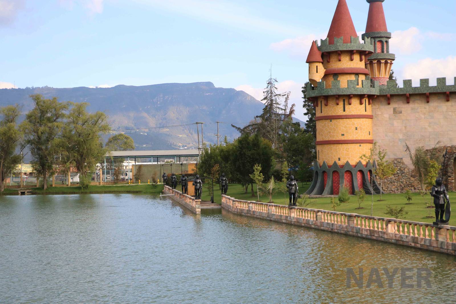 Historic castle with knights in armour, March 2016