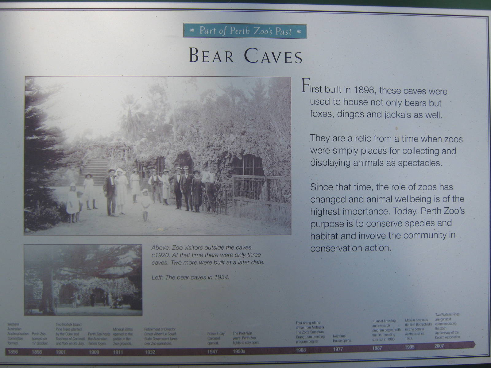 historic exhibit of the old bear caves