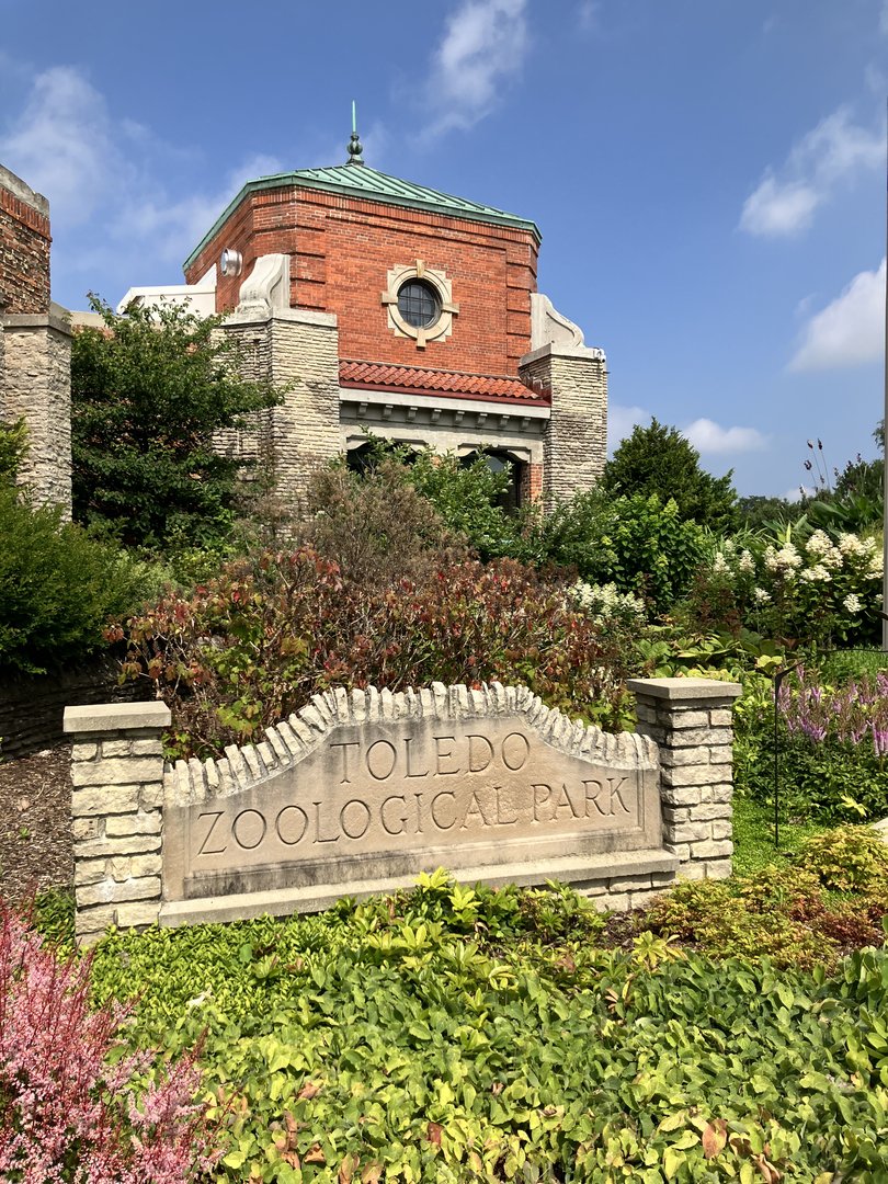 Historic Toledo Zoo Sign and Building