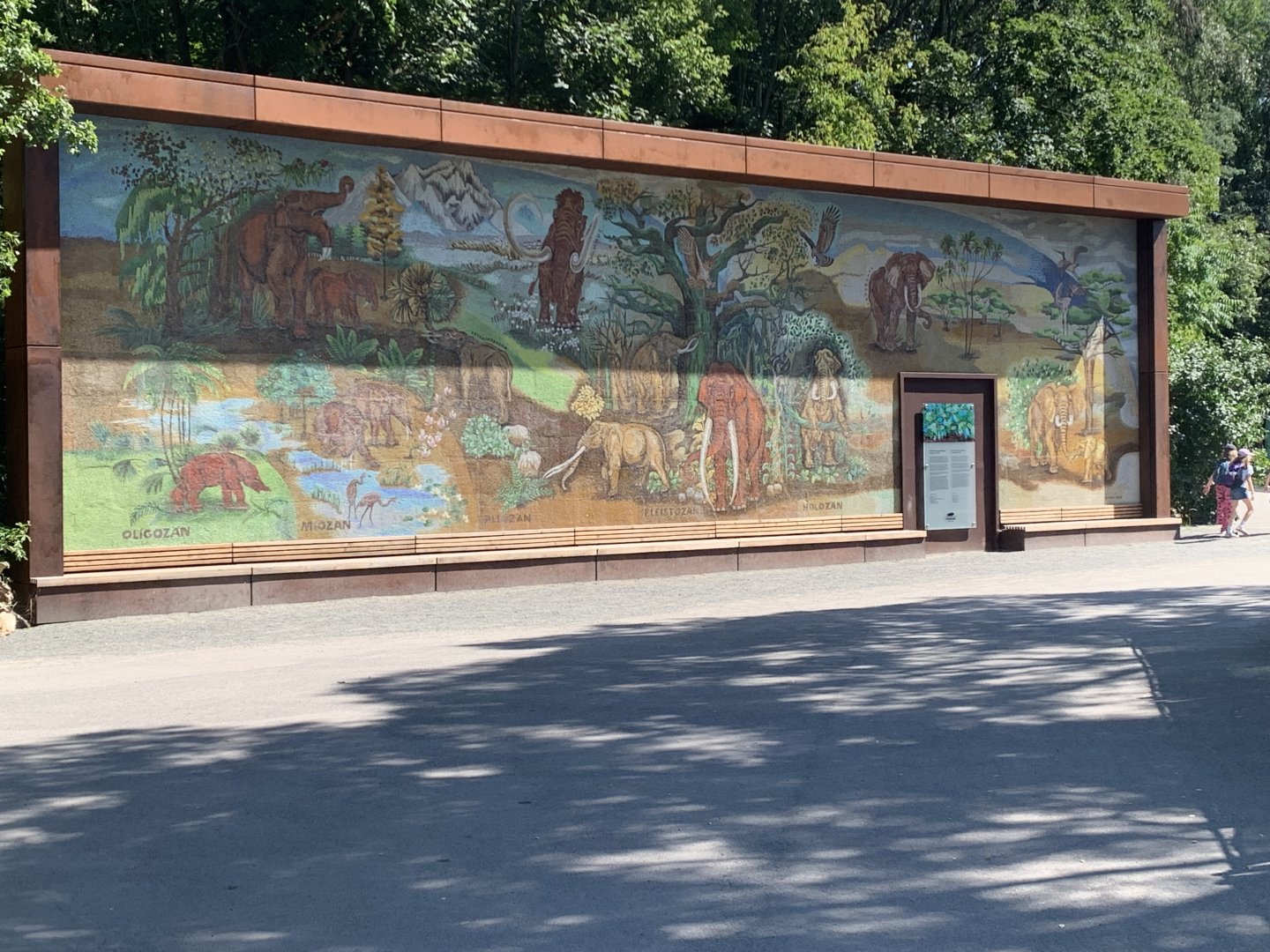 Historical elephant house mural