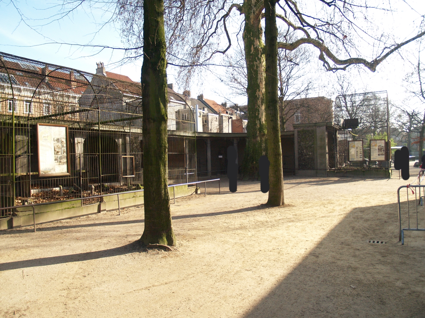 Historical photo of the old set-up of the bird-of-prey aviaries (Circa 2008)