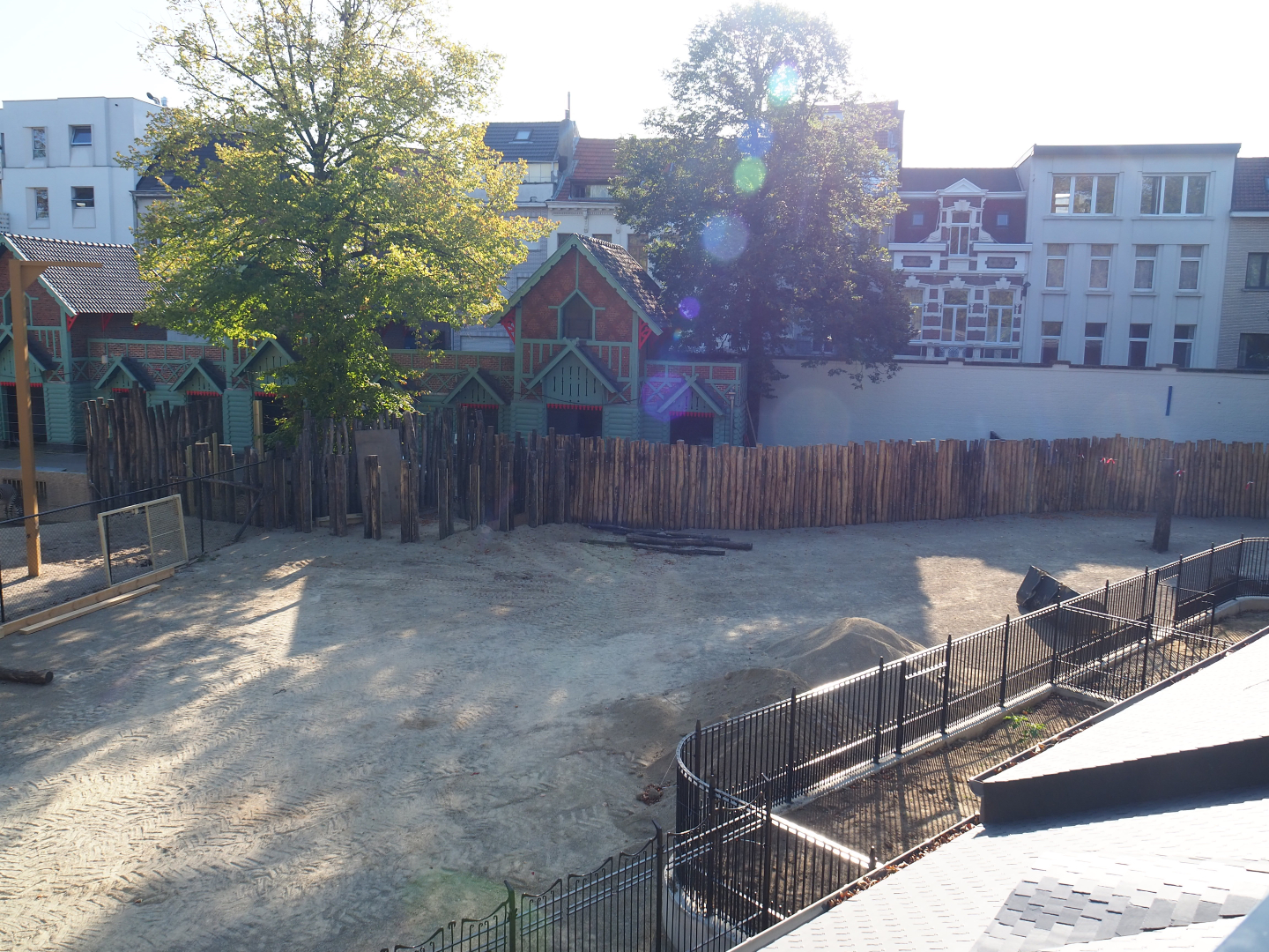 Historical pig pens and sectioned-off part of the giraffe/zebra paddock, 2020-09-20