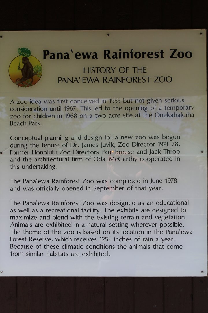History of Pana'ewa Zoo