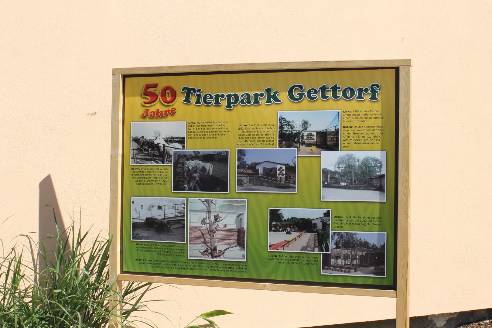 History-sign Barabary macaque-enclosure and Small monkey House