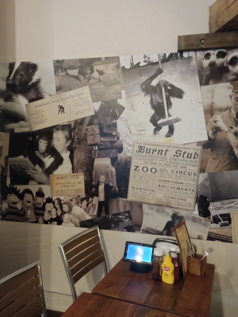 History wall in cafe 1