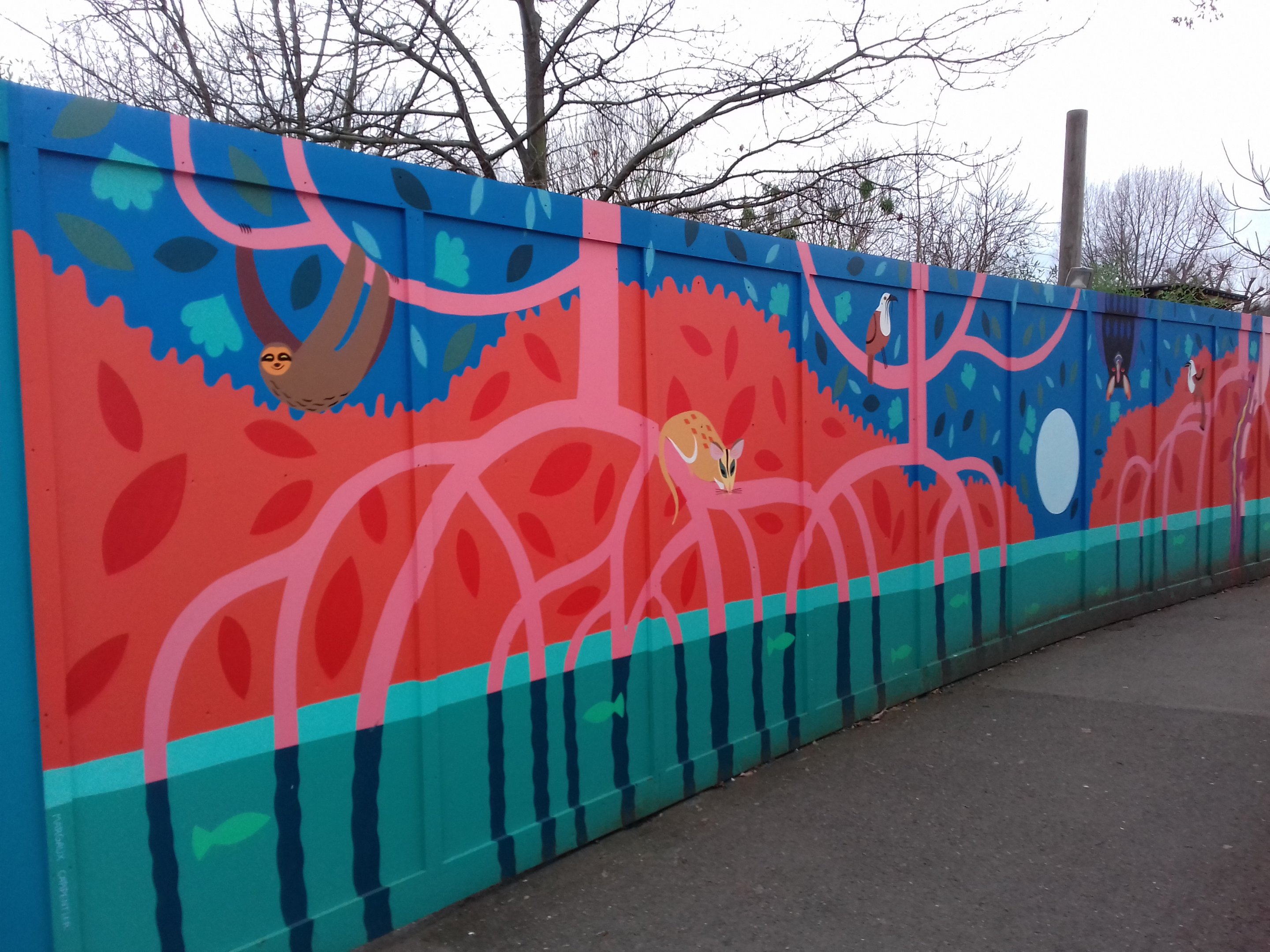 Hoarding around the children's zoo 12/01/2019