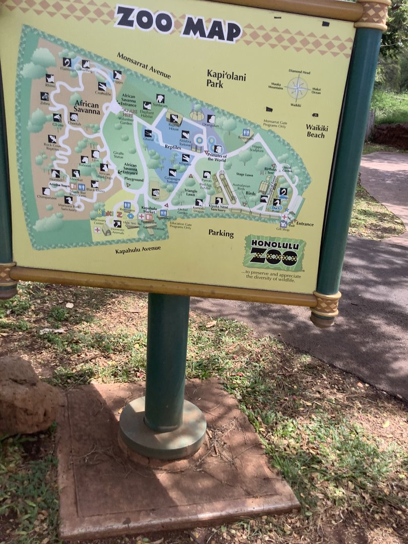 Honolulu Zoo Map 3/25/23