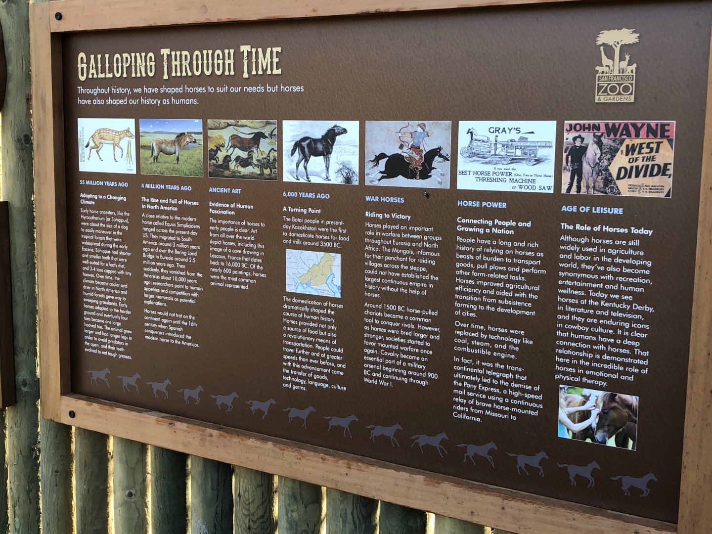 Horse history signage