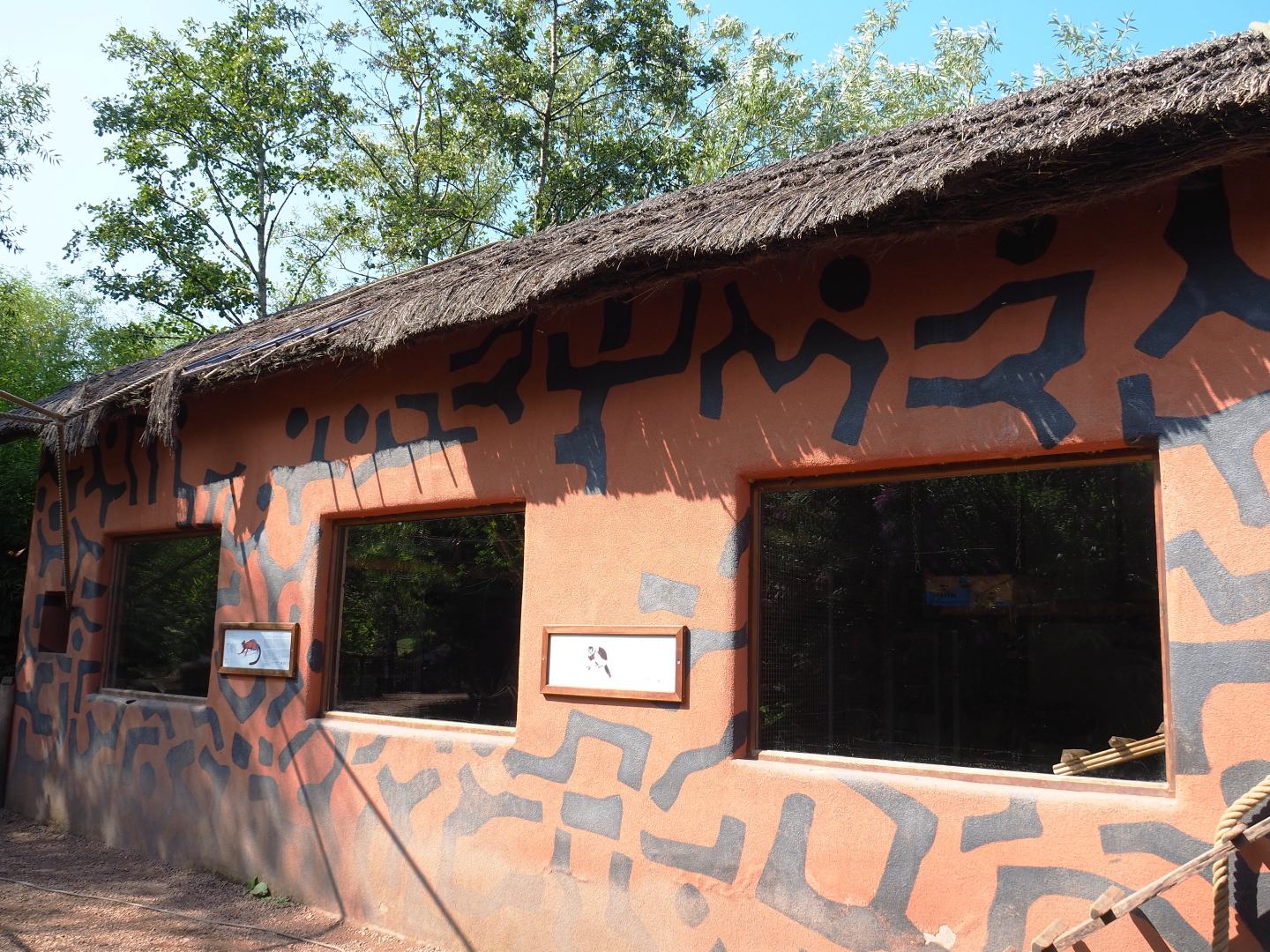 Housed for two species of ruffed lemurs on the lemur island, 2021-09-02