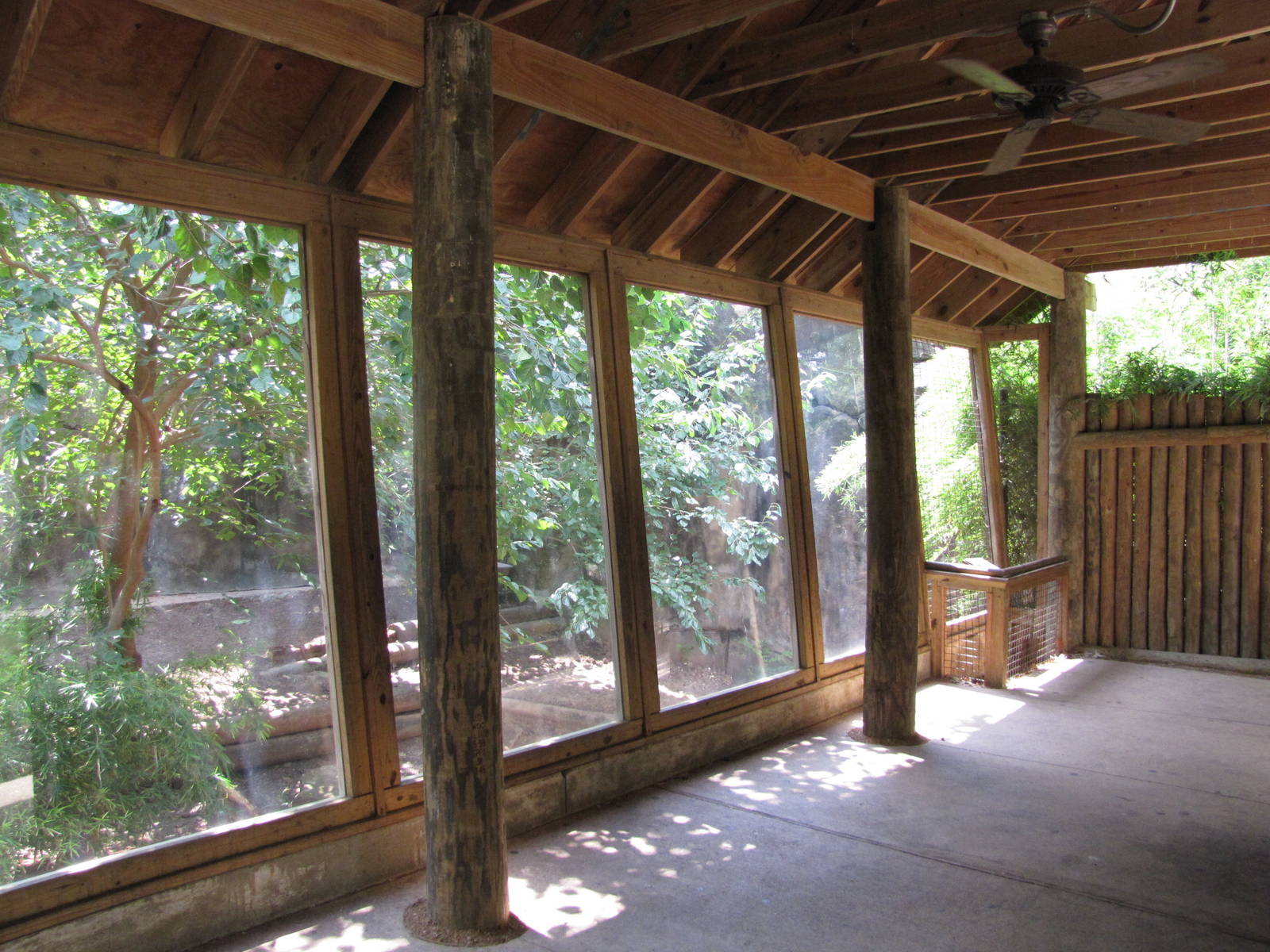 Houston Zoo 2010 - Viewing side at the Grizzly Bear exhibit