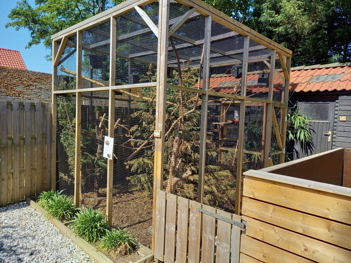 Hudson's red squirrel-enclosure