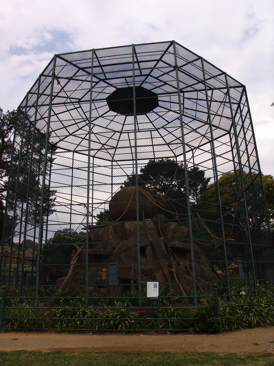 Huge aviary for Ring-tailed Lemurs (Lemur catta)