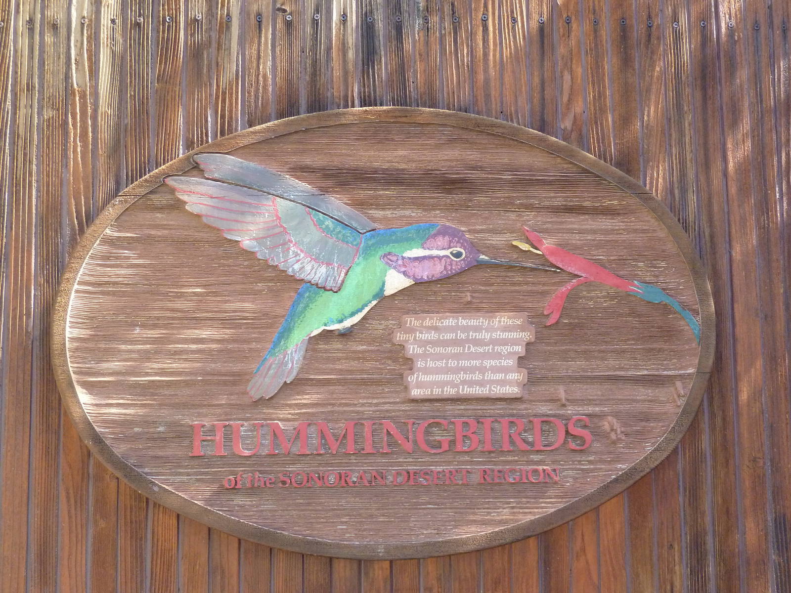 Hummingbird Aviary - Entrance Sign
