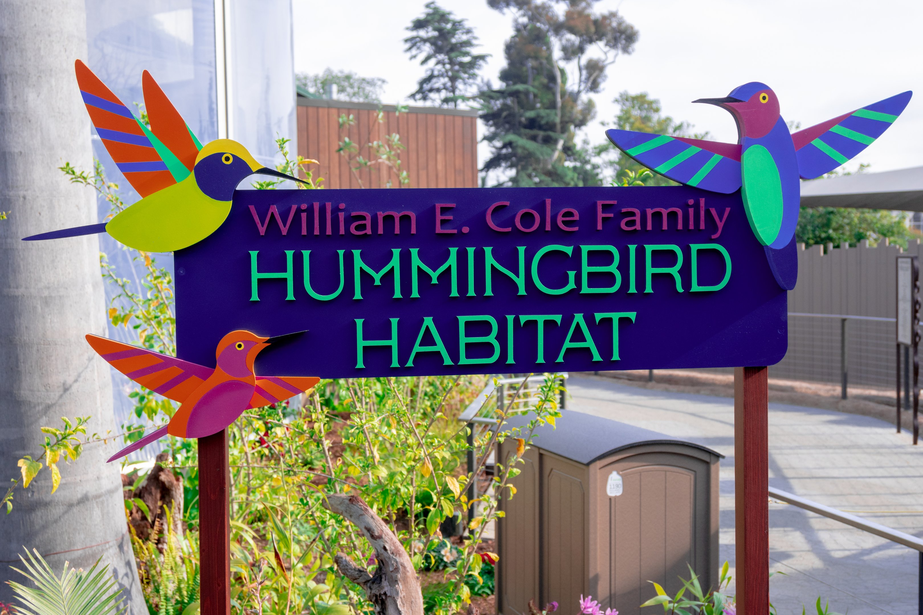 Hummingbird Habitat entrance signage/logo